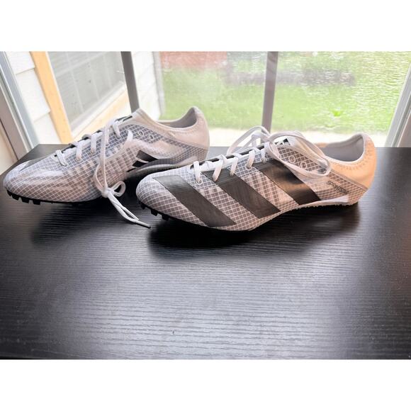Adidas Sprintstar Track Spikes Mens 12 White Black GX6685 Running Cleats NWT main image 7